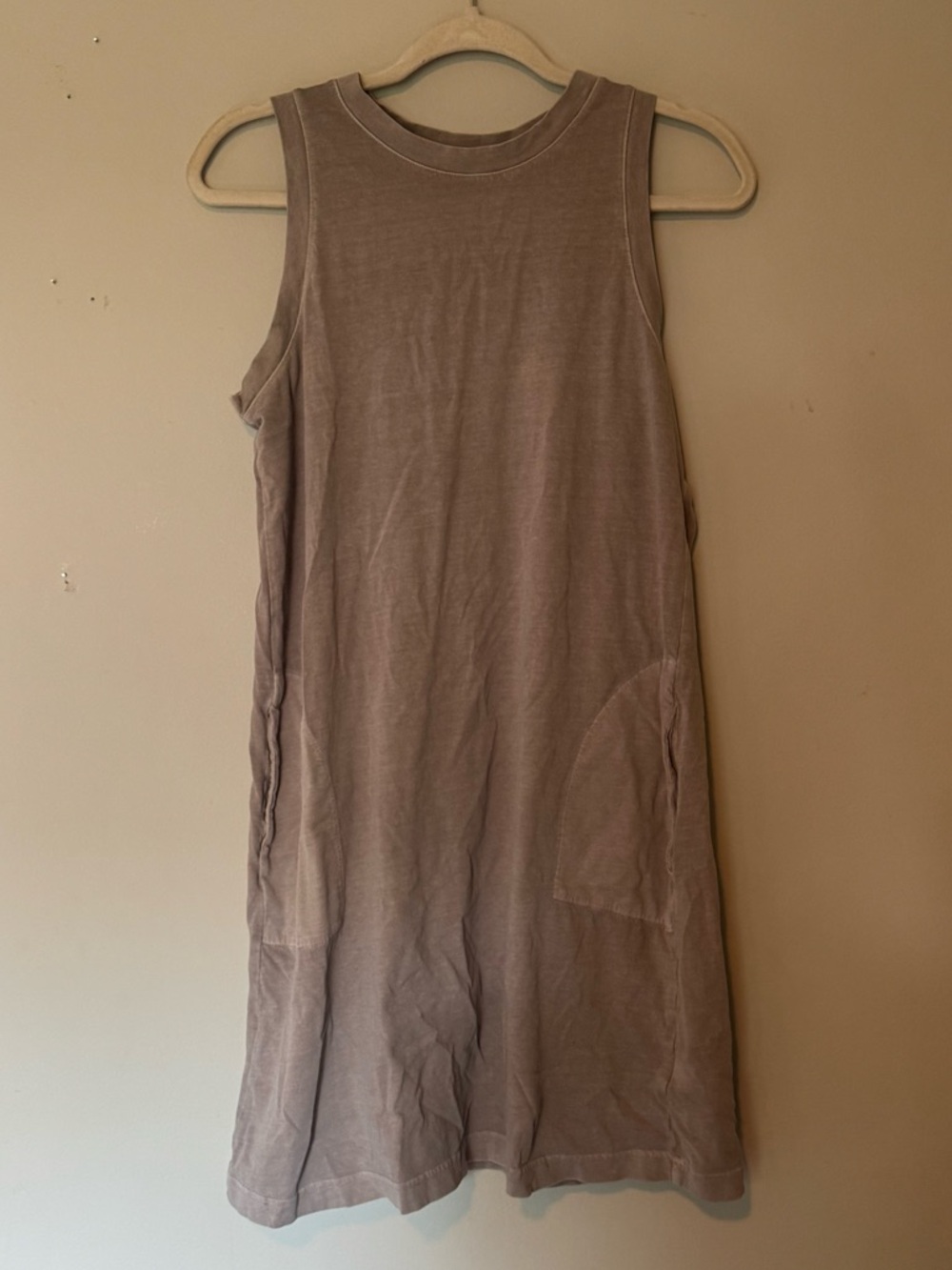 GUC Old Navy Sleeveless Mini Swing Dress in Taupe- 100% Cotton